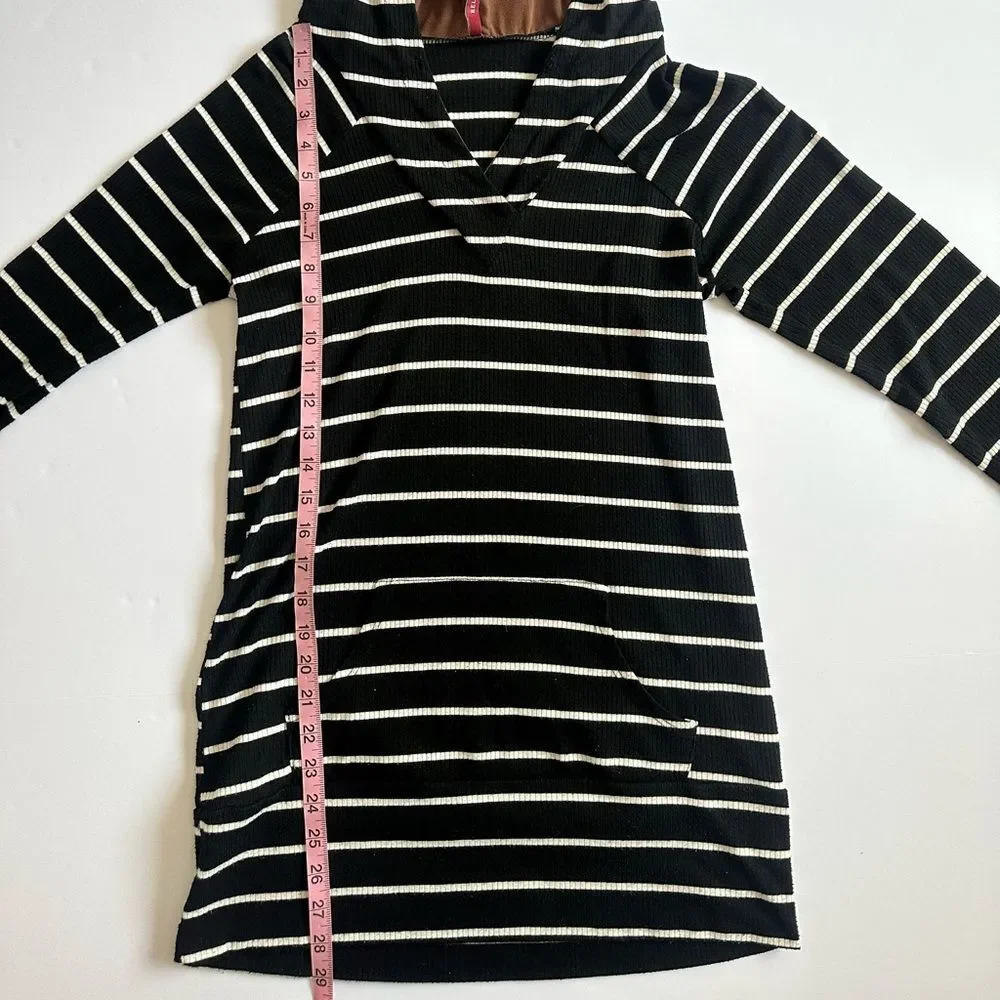 Bellamie Striped Hoodie Tunic Top – Size S